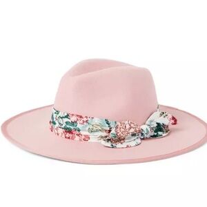 Janie and Jack Pink Floral Felt Hat 12-24 mths NWT